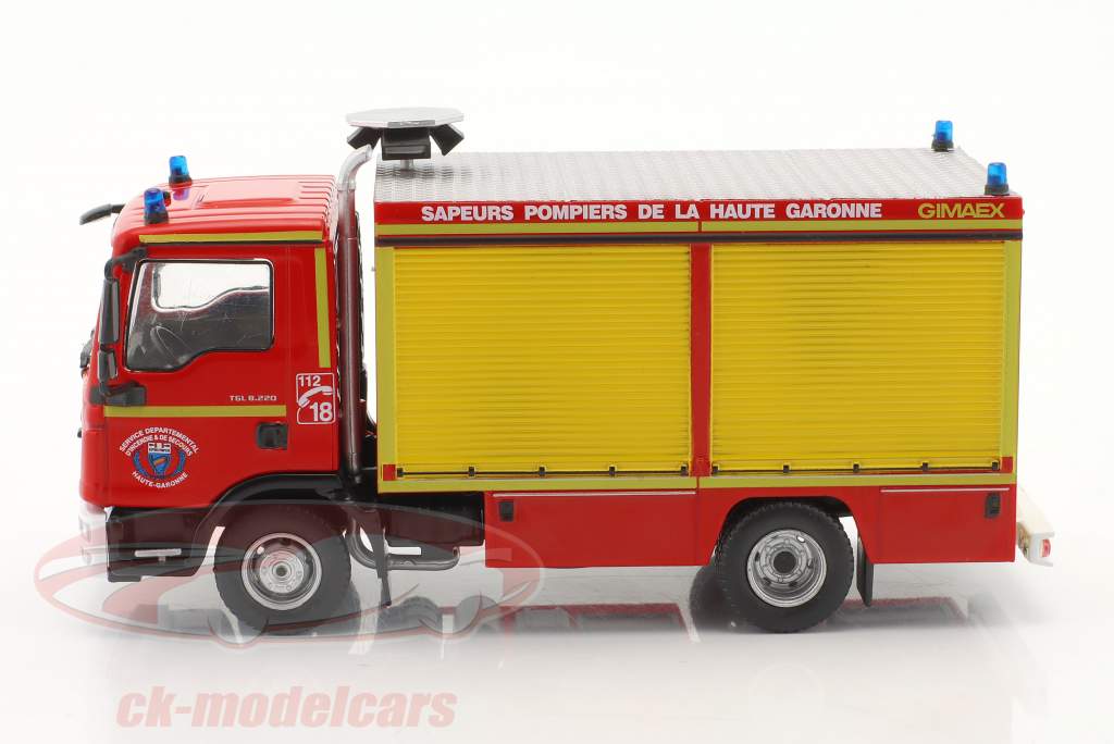 MAN TGL 8.220 Feuerwehr Haute Garonne rot / gelb 1:43 Altaya
