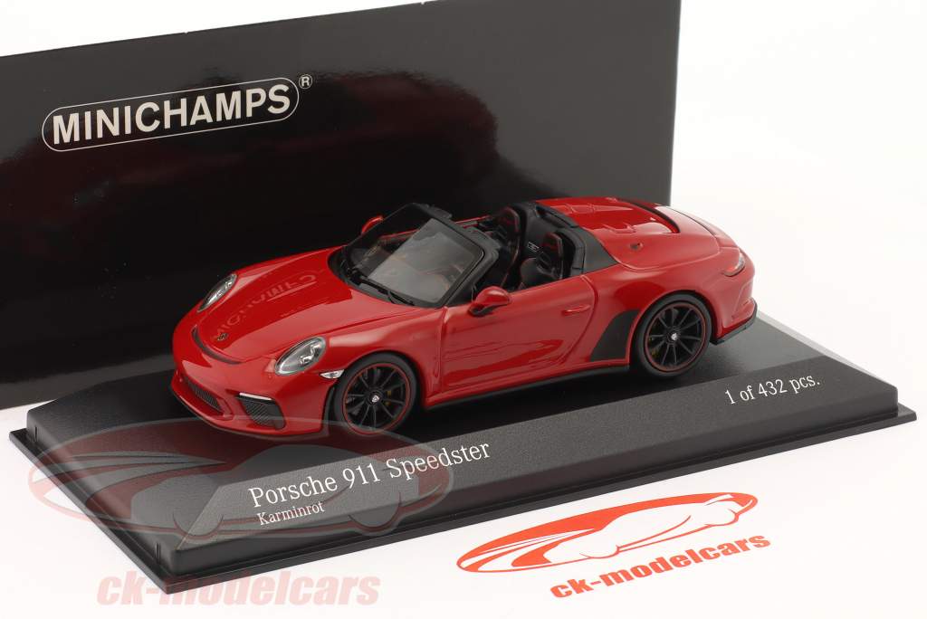 Porsche 911 (991) Speedster 建設年 2019 暗赤色 メタリック 1:43 Minichamps