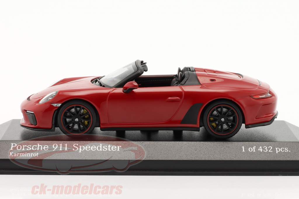 Porsche 911 (991) Speedster Год постройки 2019 темно-красный металлический 1:43 Minichamps