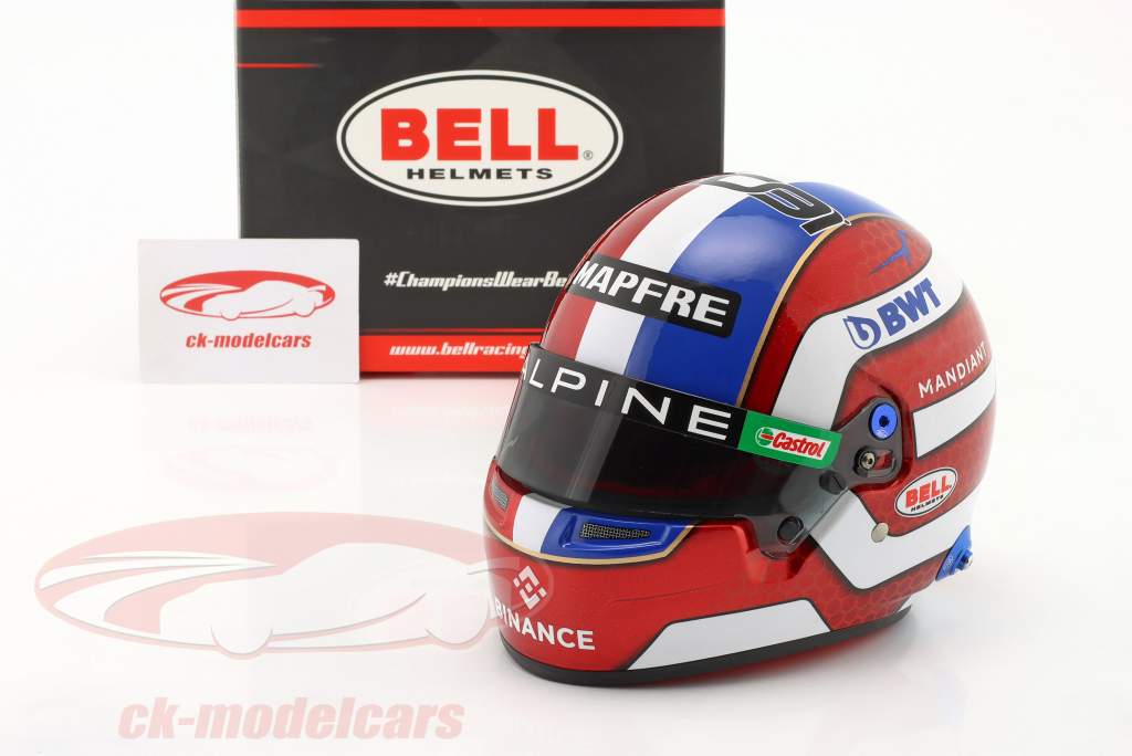 Esteban Ocon #31 BWT Alpine F1 Team fórmula 1 2022 casco 1:2 Bell