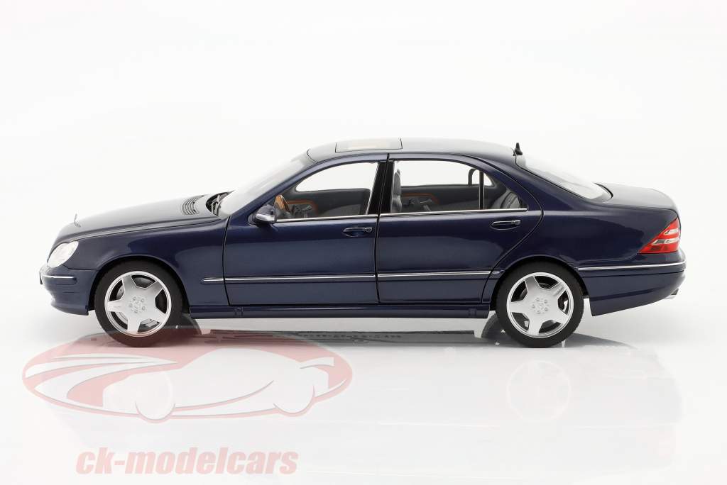 Mercedes-Benz S55 (W220) AMG year 2000 blue metallic 1:18 Norev