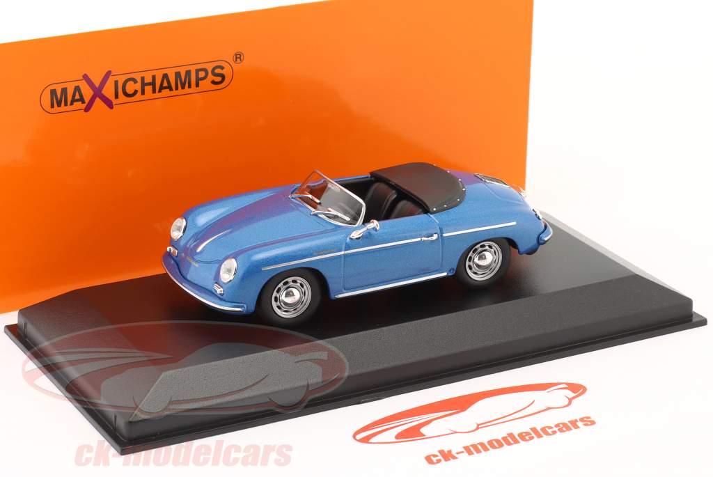 Porsche 356 A Speedster Baujahr 1956 blau metallic 1:43 Minichamps