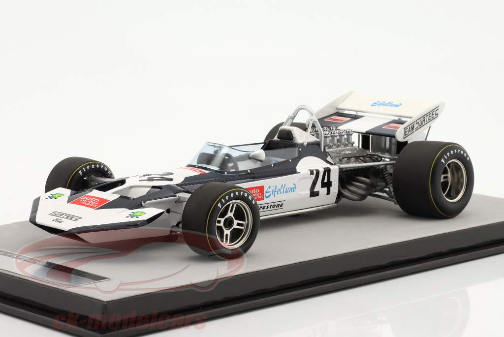 Rolf Stommelen Surtees TS9 #24 5th British GP Formel 1 1971 1:18 Tecnomodel