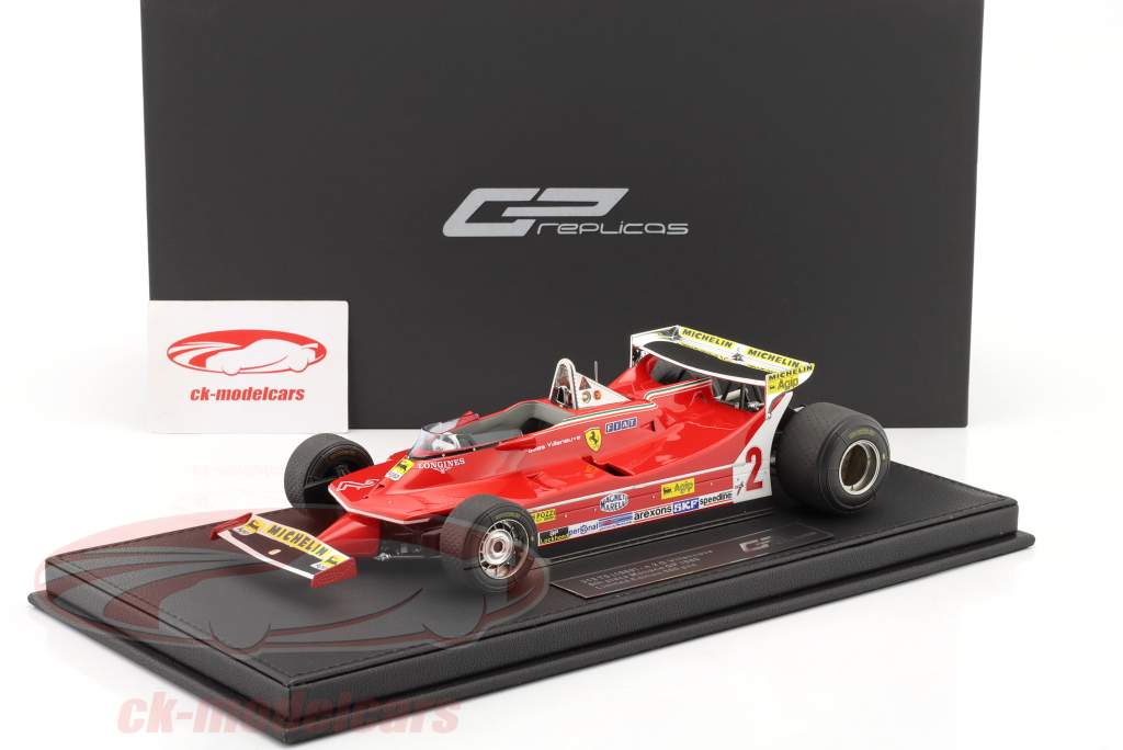 Gilles Villeneuve Ferrari 312T5 #2 5th Monaco GP Formel 1 1980 1:18 GP Replicas