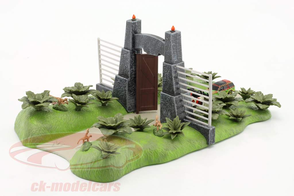 Jurassic Park 30e Verjaardag Nano Scene met 2 auto&#39;s Jada Toys