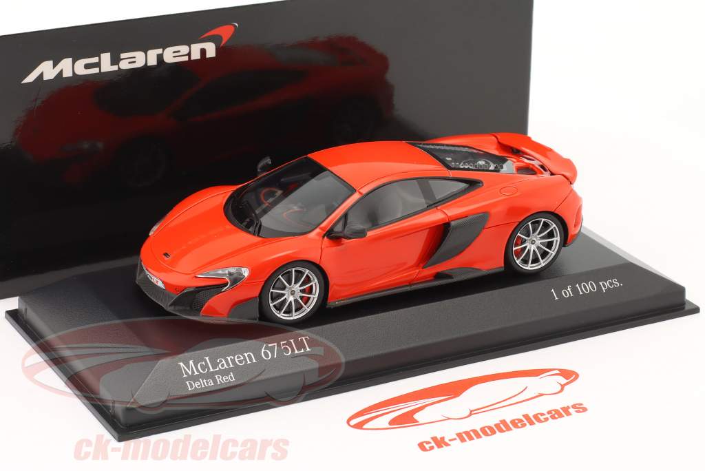 McLaren 675 LT year 2015 delta red 1:43 Minichamps