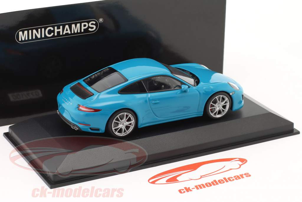 Porsche 911 (991.2) Carrera S Год постройки 2018 Майами синий 1:43 Minichamps