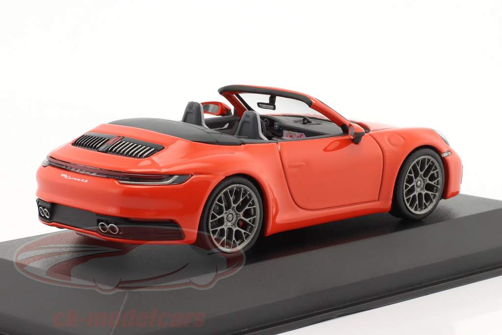 Porsche 911 (992) Carrera 4S convertibile Anno di costruzione 2019 lava arancia 1:43 Minichamps