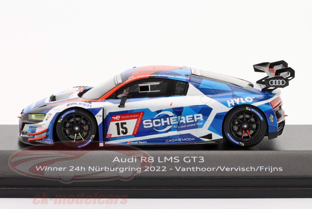 Audi R8 LMS GT3 Audi Sport Team Phönix #15 ganador 24h Nürburgring 2022 1:43 Spark