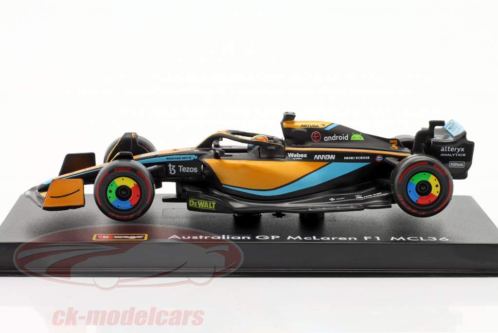 Daniel Ricciardo McLaren MCL36 #3 Австралия GP формула 1 2022 1:43 Bburago