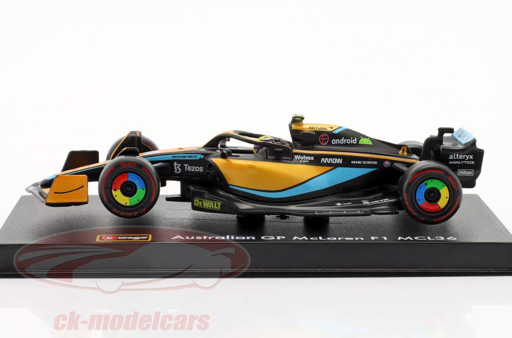 Lando Norris McLaren MCL36 #4 Australien GP formel 1 2022 1:43 Bburago