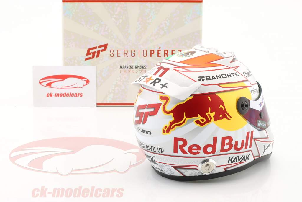 Sergio Perez Red Bull Racing #11 第二名 日本 GP 公式 1 2022 1:2 Schuberth