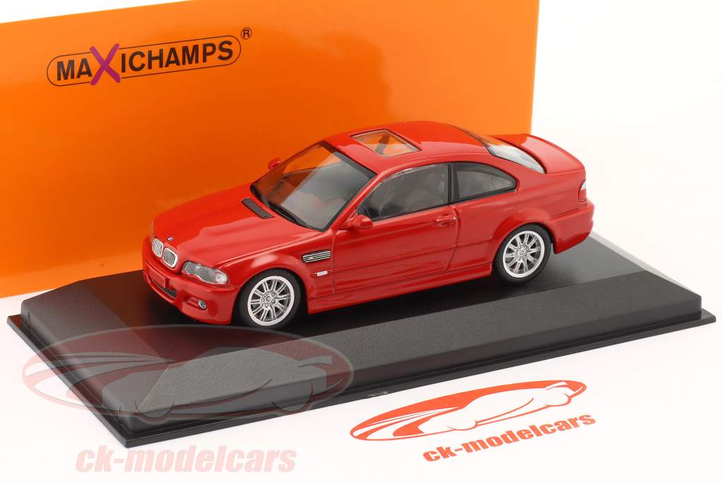 BMW M3 (E46) Coupe Año de construcción 2001 rojo 1:43 Minichamps