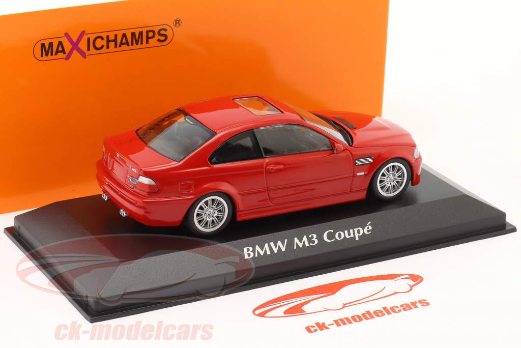 BMW M3 (E46) Coupe Byggeår 2001 rød 1:43 Minichamps