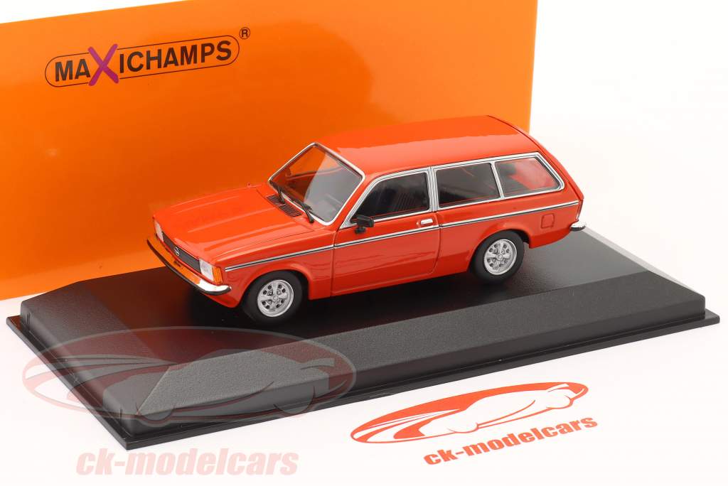 Opel Kadett C Caravan year 1978 orange red 1:43 Minichamps