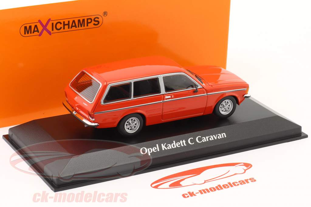 Opel Kadett C Caravan 建设年份 1978 橙红色 1:43 Minichamps