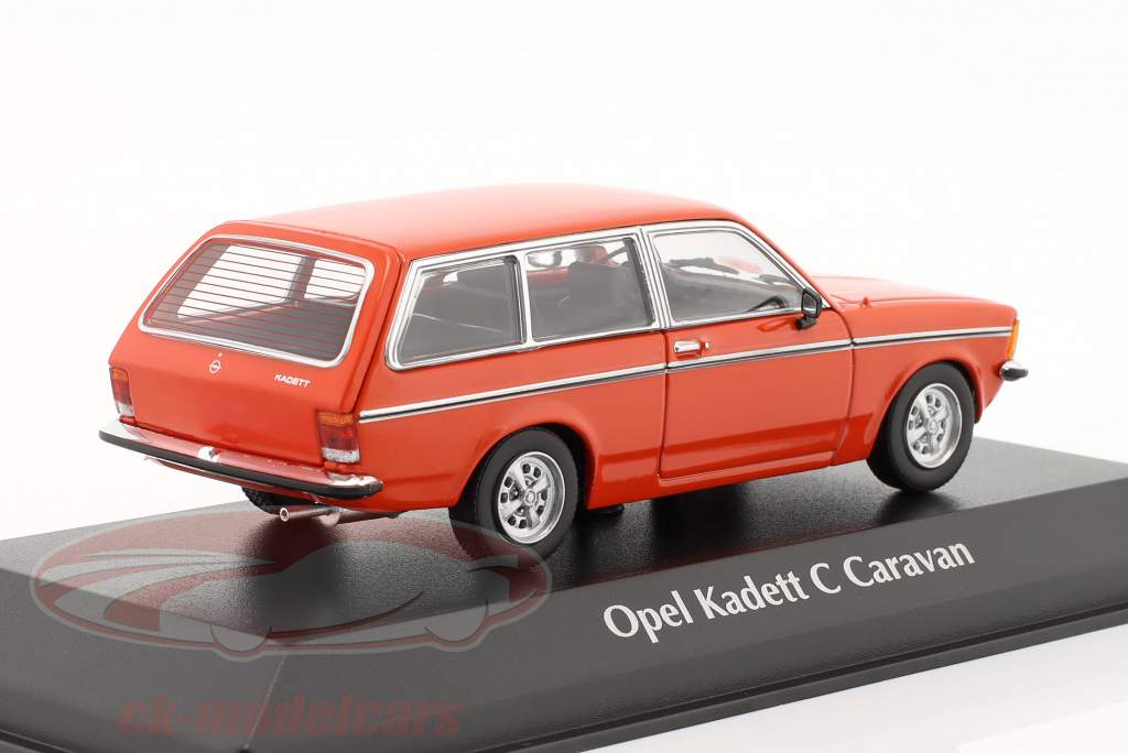Opel Kadett C Caravan Année de construction 1978 rouge-orange 1:43 Minichamps