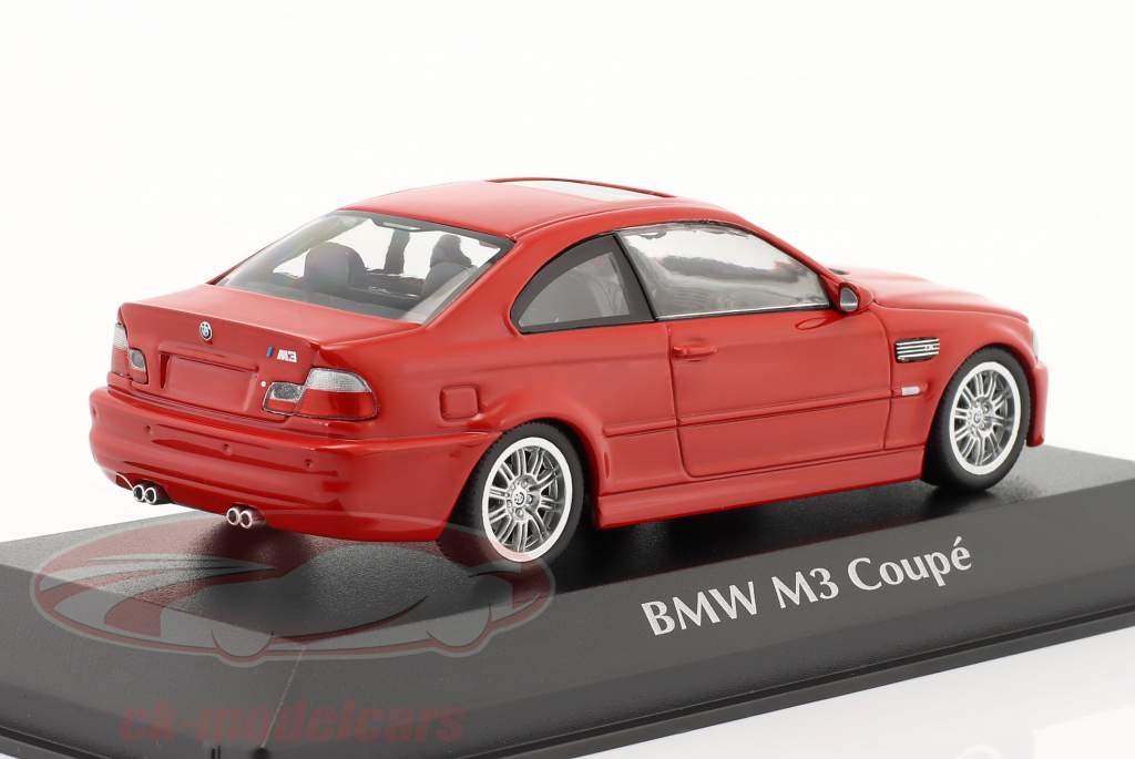 BMW M3 (E46) Coupe Année de construction 2001 rouge 1:43 Minichamps