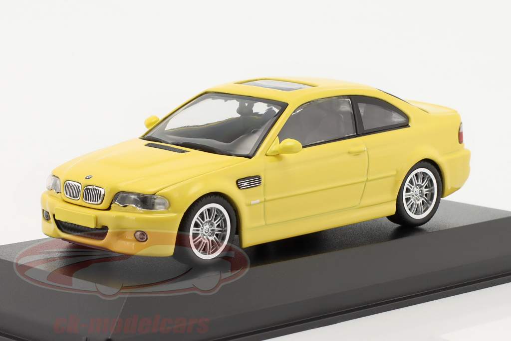 BMW M3 (E46) Coupe Anno di costruzione 2001 giallo 1:43 Minichamps