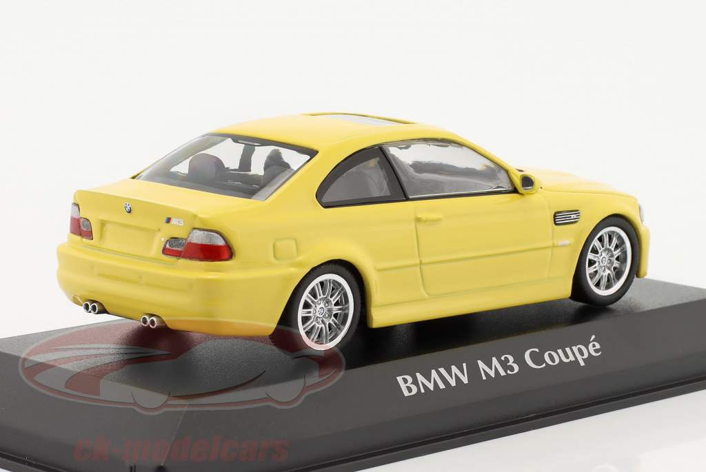 BMW M3 (E46) Coupe 建設年 2001 黄色 1:43 Minichamps