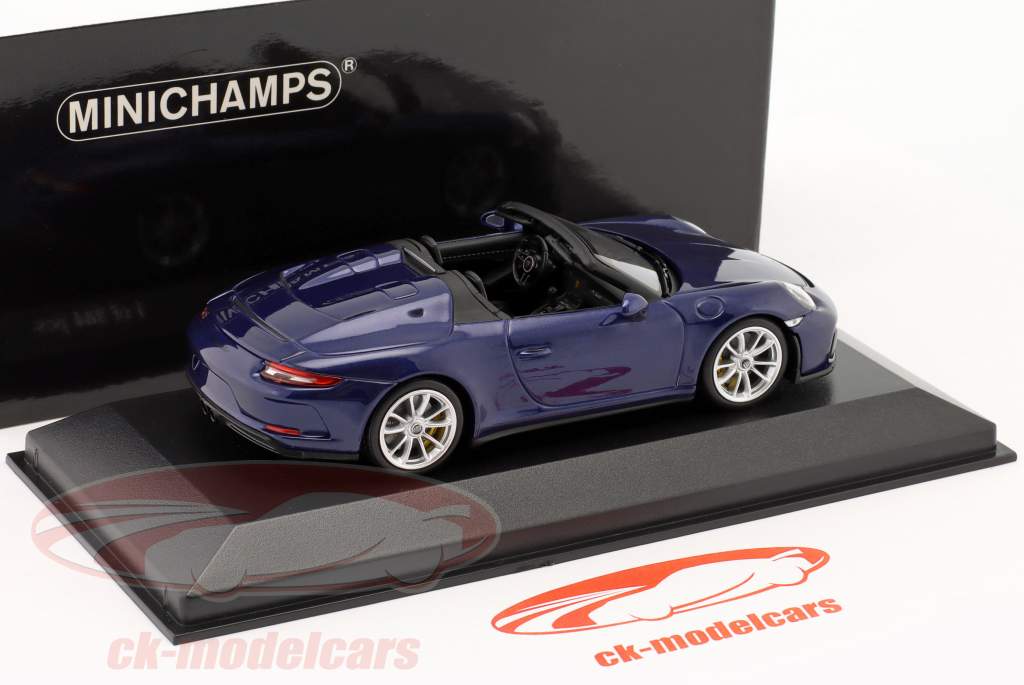 Porsche 911 (991) Speedster year 2019 iris blue metallic 1:43 Minichamps