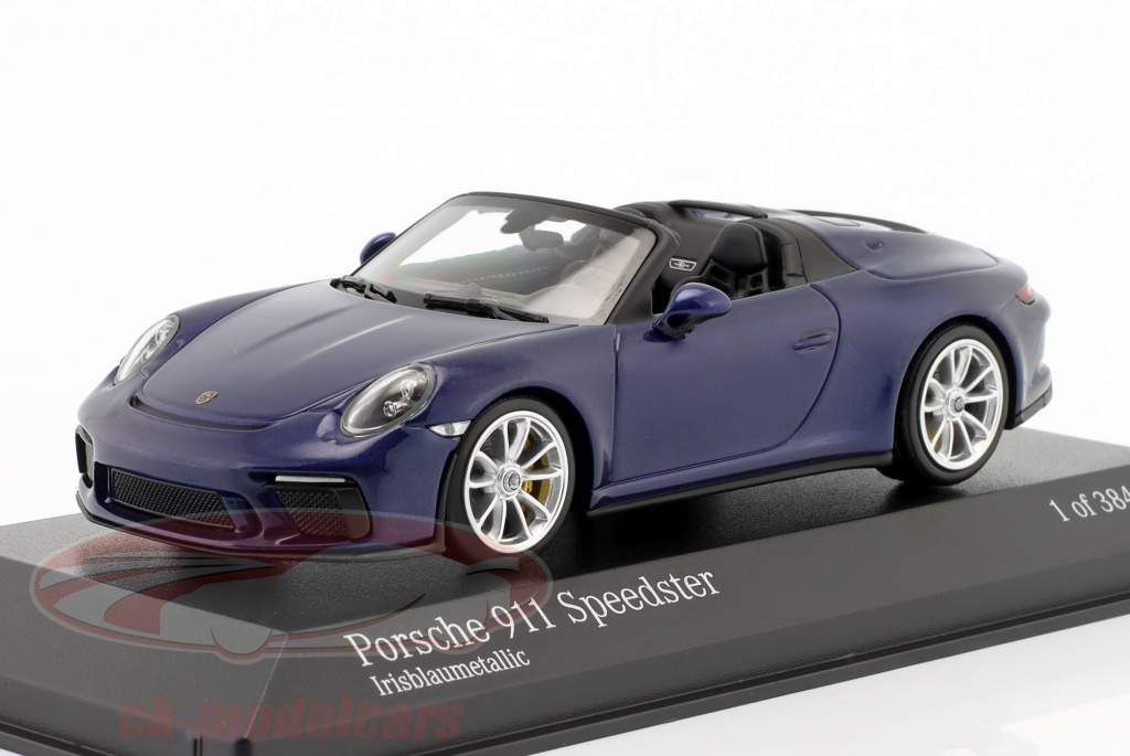 Porsche 911 (991) Speedster Année de construction 2019 iris bleu métallique 1:43 Minichamps