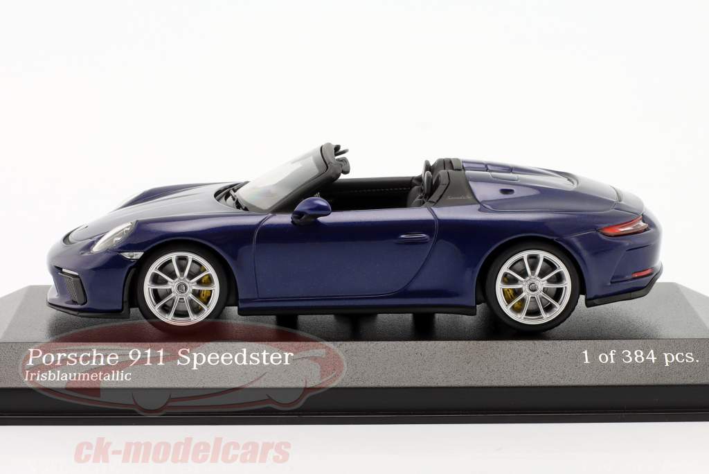 Porsche 911 (991) Speedster Byggeår 2019 iris blå metallisk 1:43 Minichamps