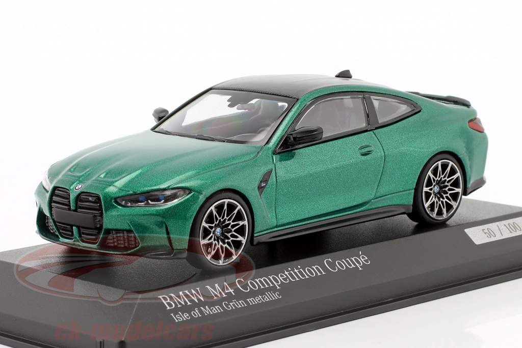 BMW M4 Competition Coupe (G82) year 2020 green metallic 1:43 Minichamps