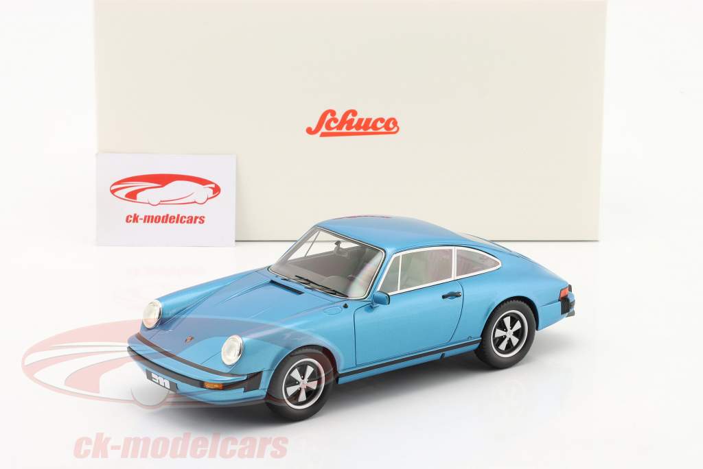 Porsche 911 Coupe blå 1:18 Schuco