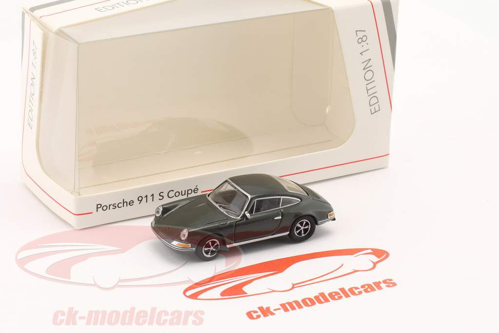 Porsche 911 S Coupe mørkegrå 1:87 Schuco