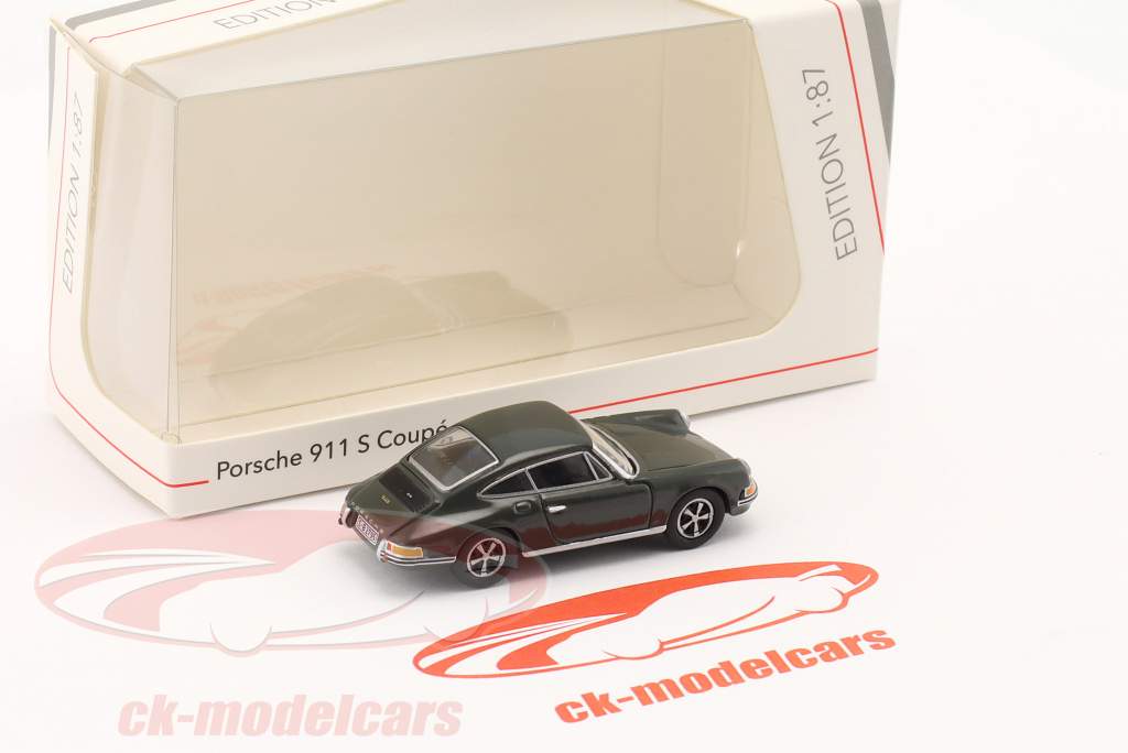 Porsche 911 S Coupe mørkegrå 1:87 Schuco