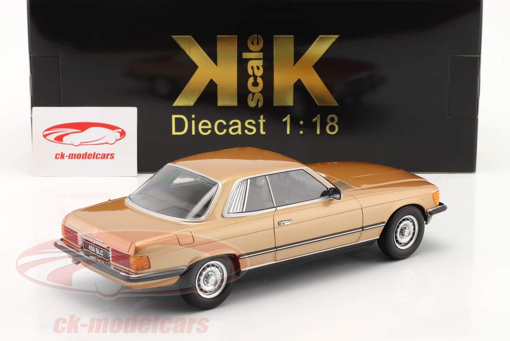 Mercedes-Benz 450 SLC (C107) Año de construcción 1973 oro metálico 1:18 KK-Scale