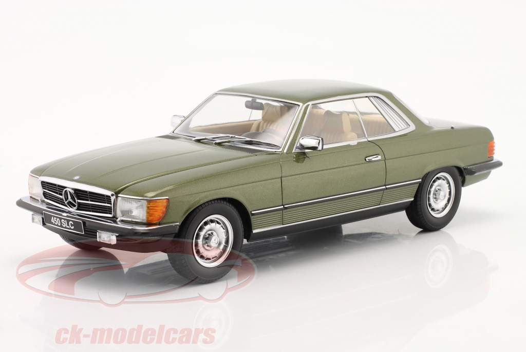 Mercedes-Benz 450 SLC (C107) Año de construcción 1973 verde metálico 1:18 KK-Scale