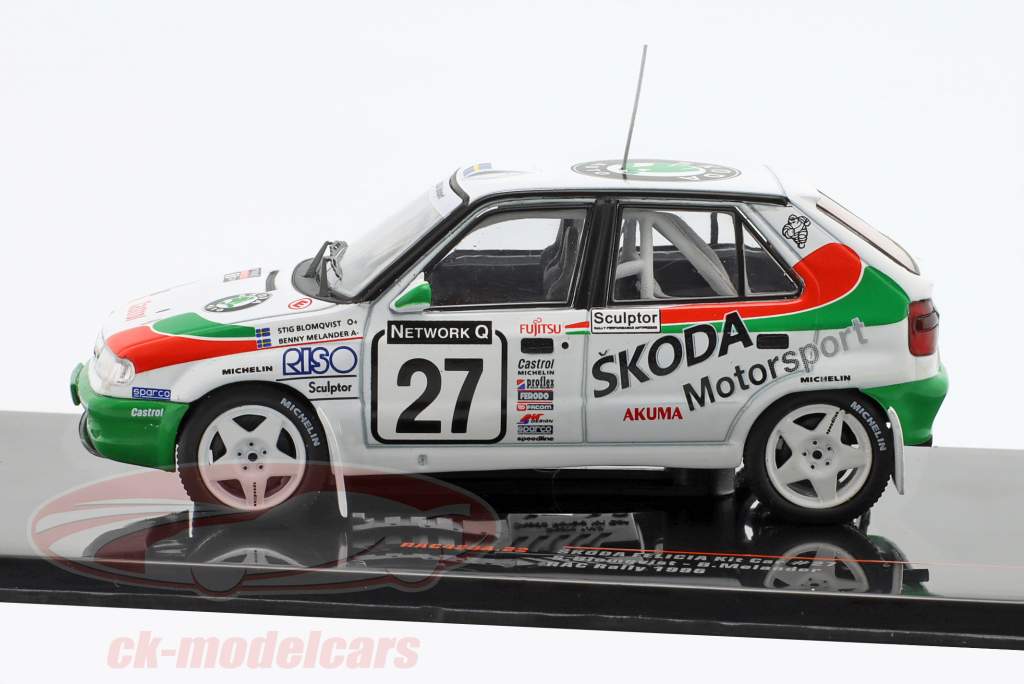 Skoda Felicia Kit Car #27 3e RAC Rallye 1996 Blomqvist, Melander 1:43 Ixo