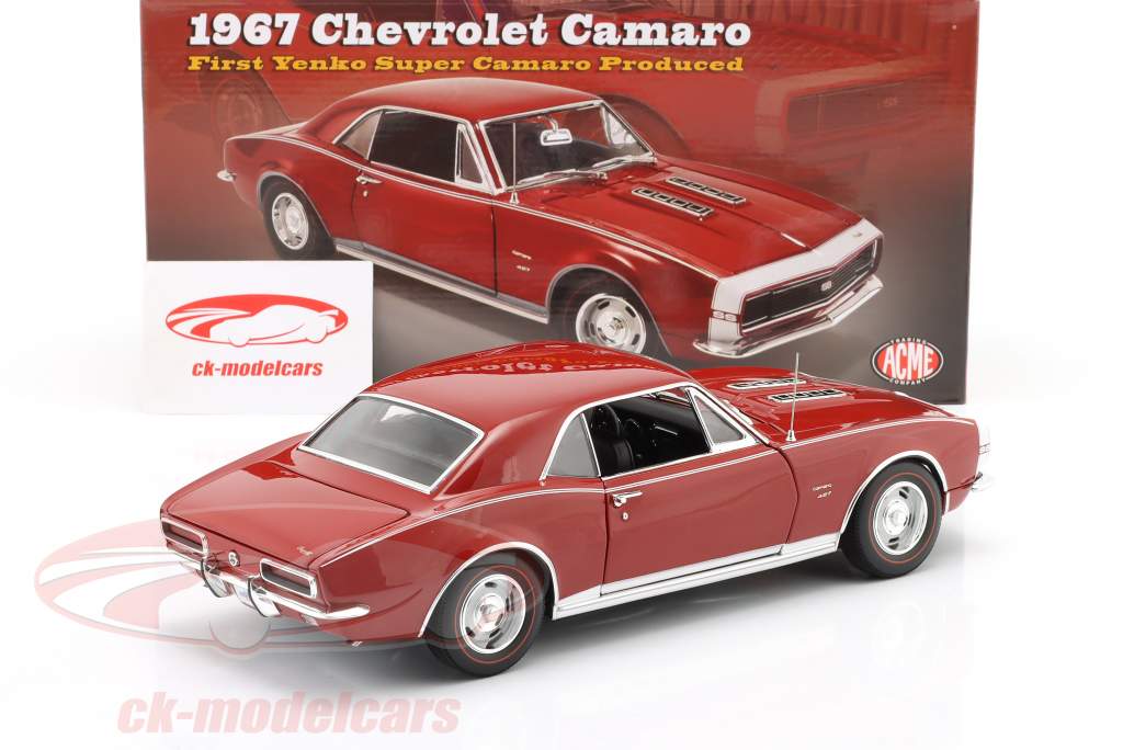 Chevrolet Camaro 1º Yenko Super Camaro 1967 rojo 1:18 GMP