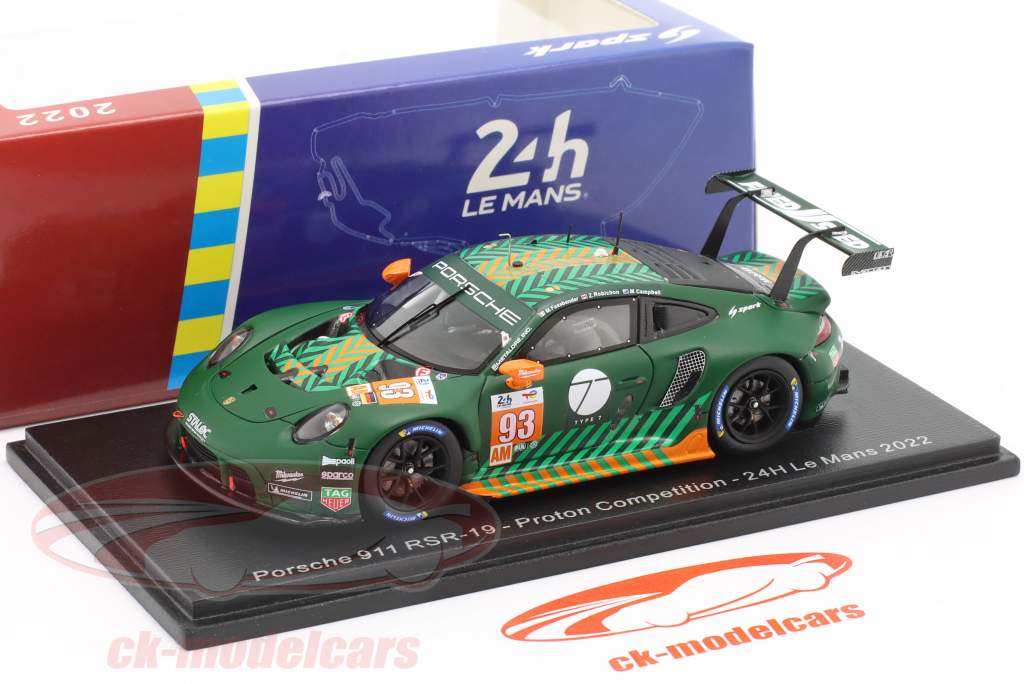 Porsche 911 RSR-19 #93 24h LeMans 2022 Proton Competition 1:43 Spark