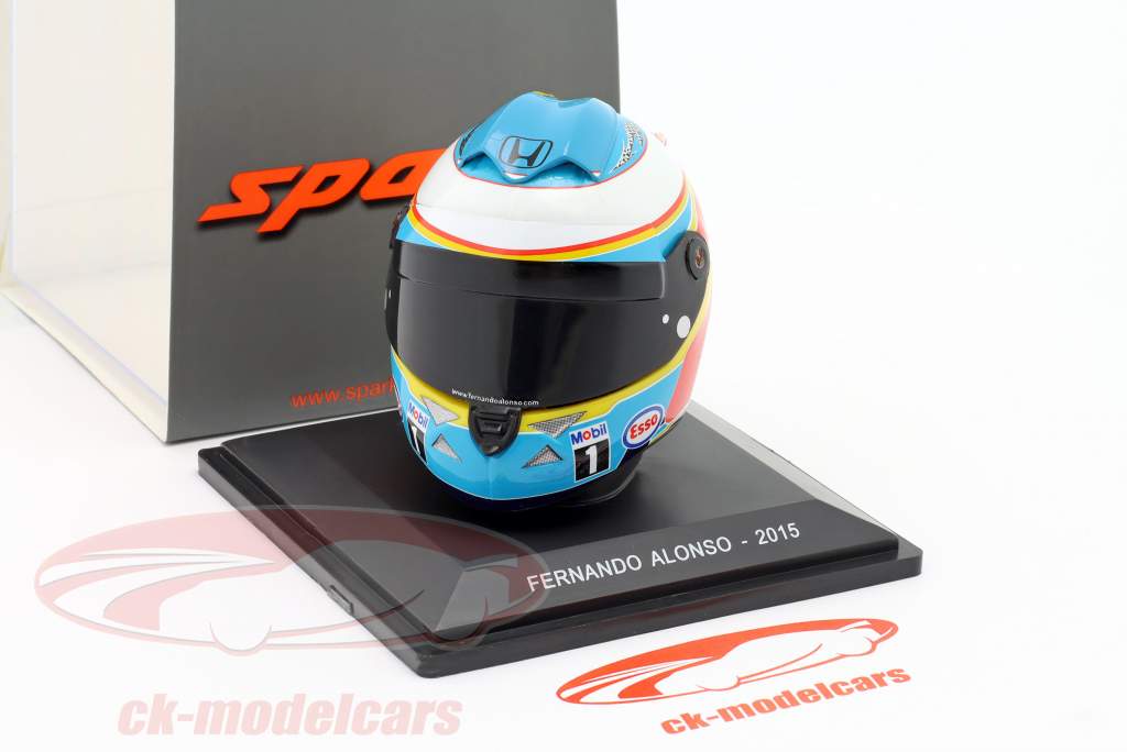 Fernando Alonso #14 McLaren Honda formula 1 2015 helmet 1:5 Spark