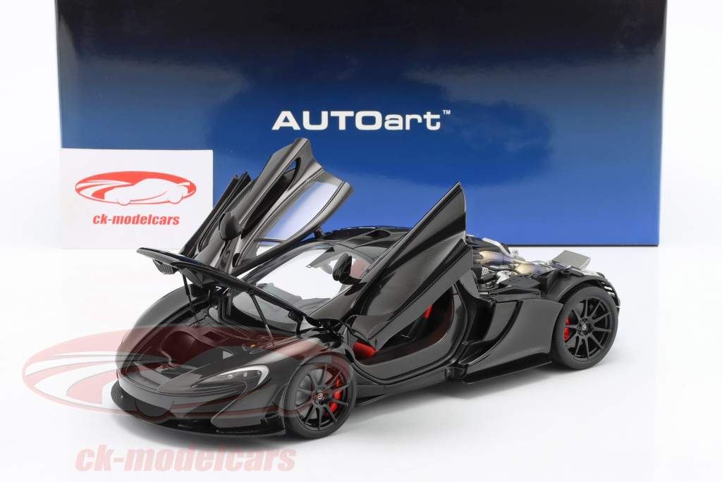 McLaren P1 Byggeår 2013 brand sort 1:18 AutoArt