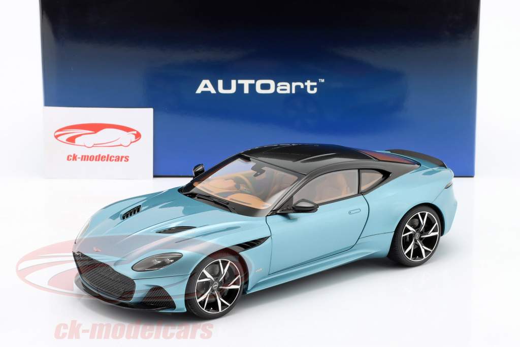 Aston Martin DBS Superleggera Год постройки 2019 Карибский бассейн синий 1:18 AutoArt