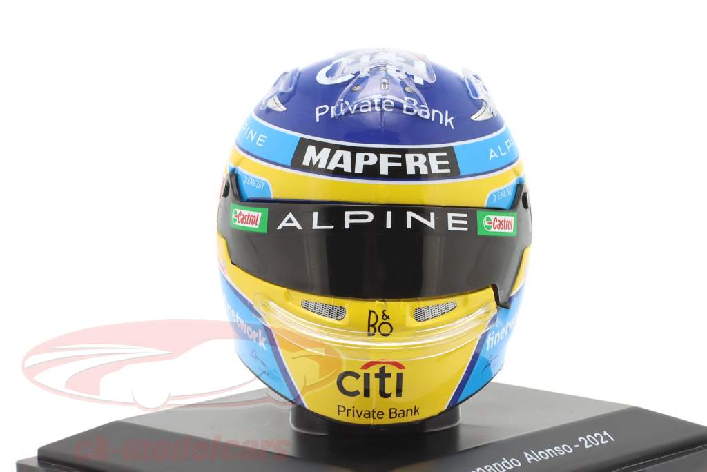 Fernando Alonso #14 Alpine F1 Team formule 1 2021 casque 1:5 Spark