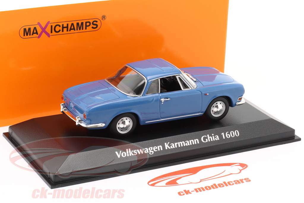 Volkswagen VW Karmann Ghia 1600 year 1966 blue 1:43 Minichamps