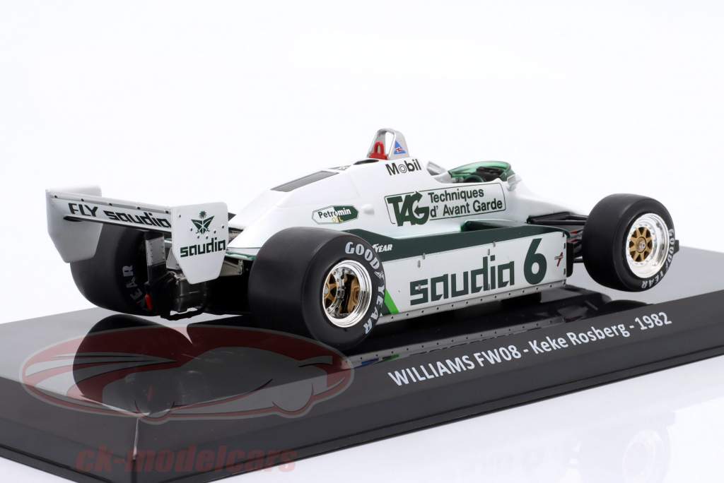 Keke Rosberg Williams FW08 #6 Verdensmester formel 1 1982 1:24 Premium Collectibles