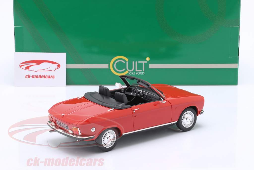 Peugeot 304 convertible Año de construcción 1973 rojo metálico 1:18 Cult Scale