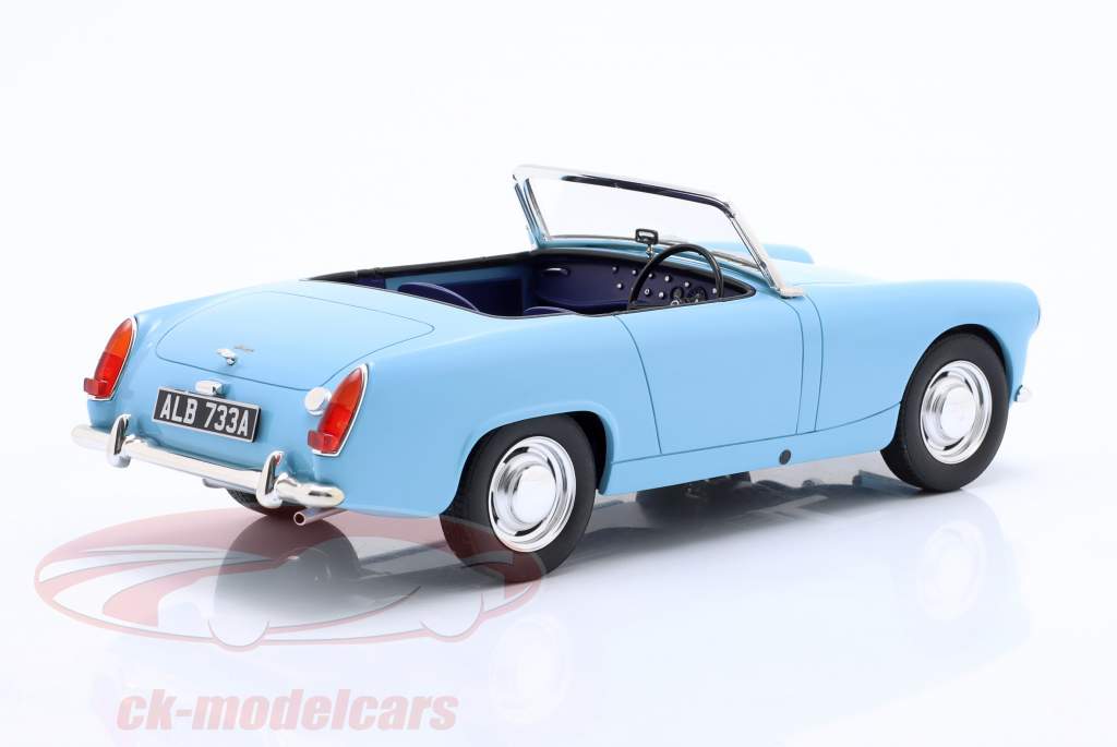 Austin Healey Sprite MK2 cabriolet Byggeår 1961 blå metallisk 1:18 Cult Scale