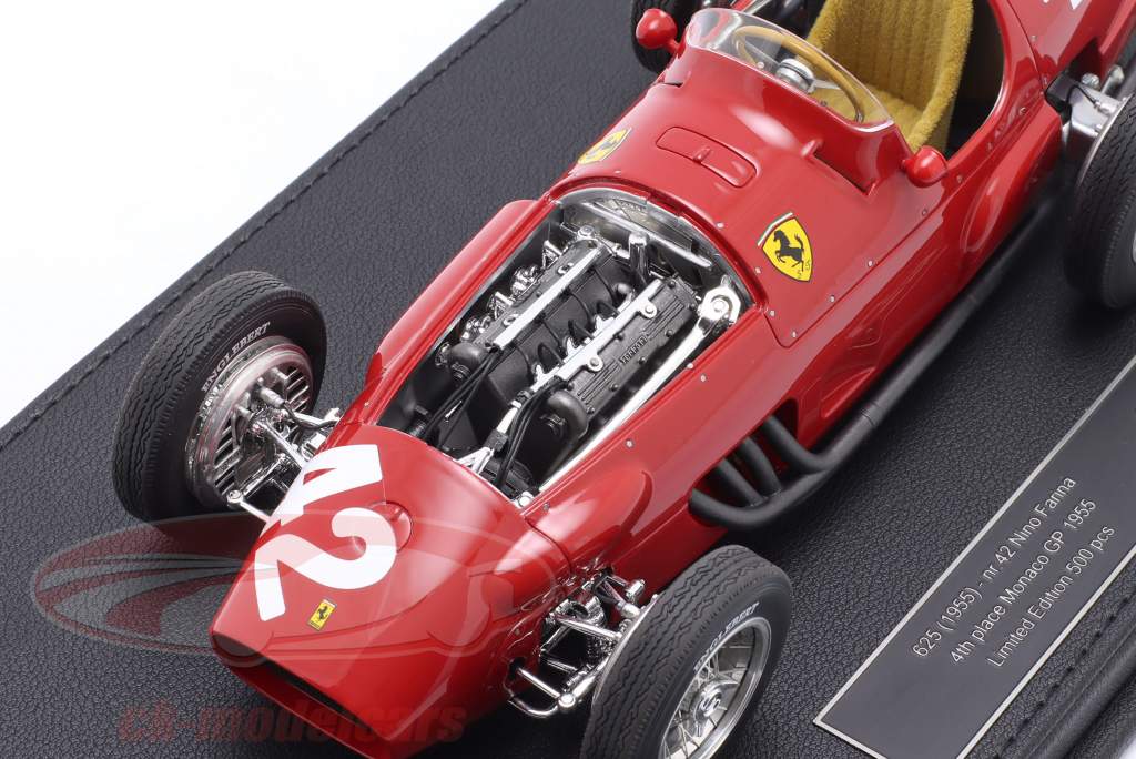 G. Farina Ferrari 625F1 #42 4to Monaco GP fórmula 1 1955 1:18 GP Replicas