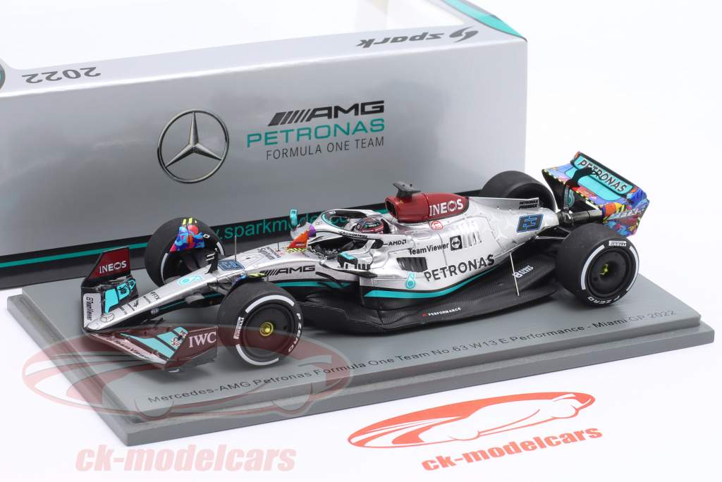 George Russell Mercedes-AMG F1 W13 #63 5th Miami GP Formel 1 2022 1:43 Spark