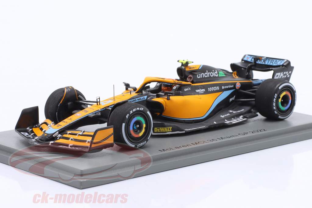 Lando Norris McLaren MCL36 #4 miami GP fórmula 1 2022 1:43 Spark