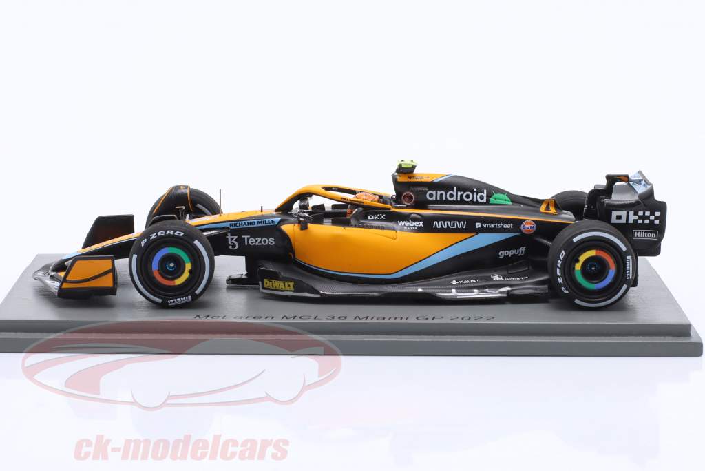 Lando Norris McLaren MCL36 #4 Miami GP formule 1 2022 1:43 Spark