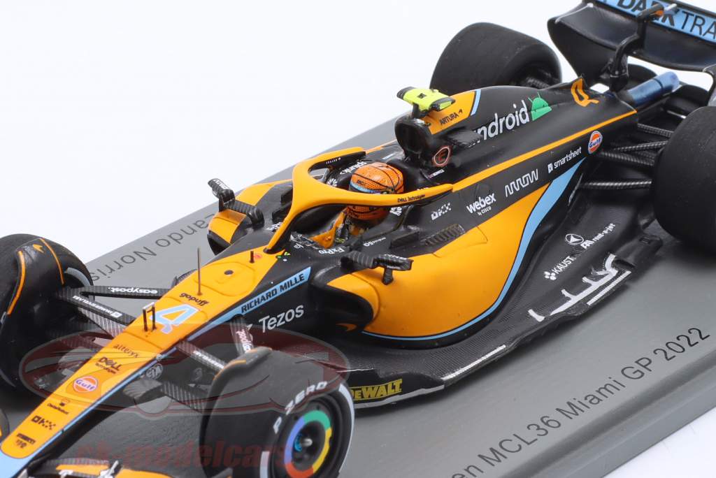 Lando Norris McLaren MCL36 #4 Miami GP formula 1 2022 1:43 Spark