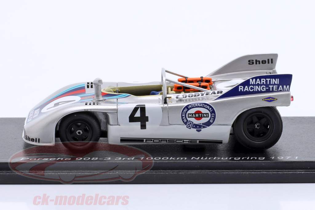 Porsche 908/03 #4 3位 1000km Nürburgring 1971 van Lennep, Marko 1:43 Spark
